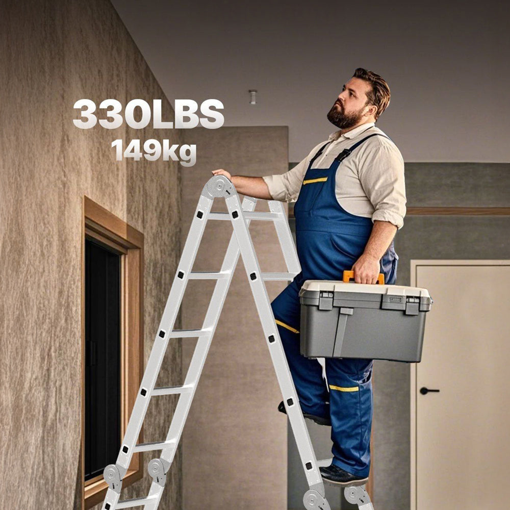 7 az 1-ben Többfunkciós Összecsukható Létra (350 cm)