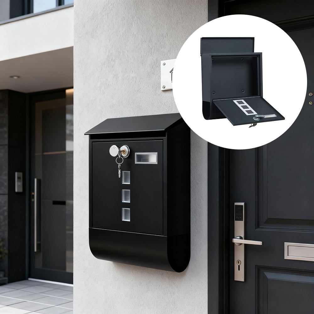 Modern postaláda újságtartóval