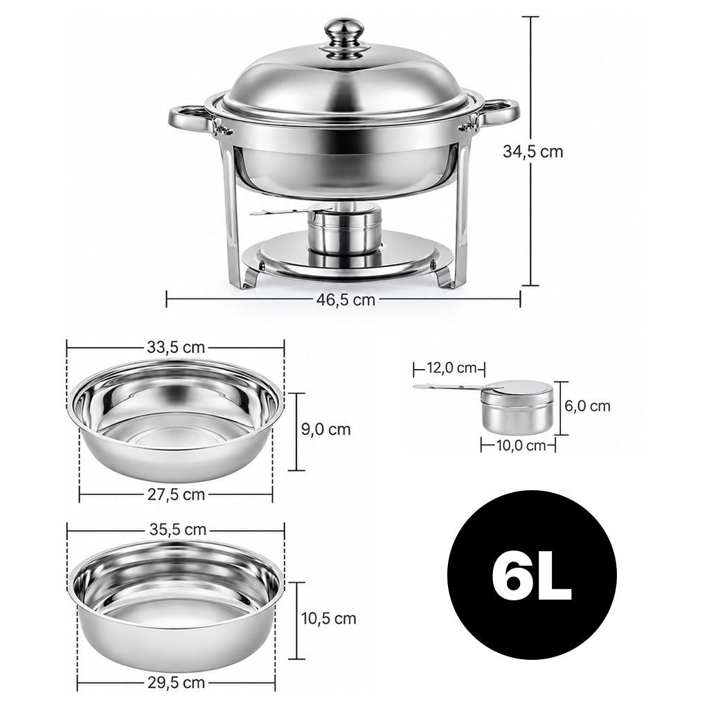 Tálalóedény – INOX 6 L / 5 L