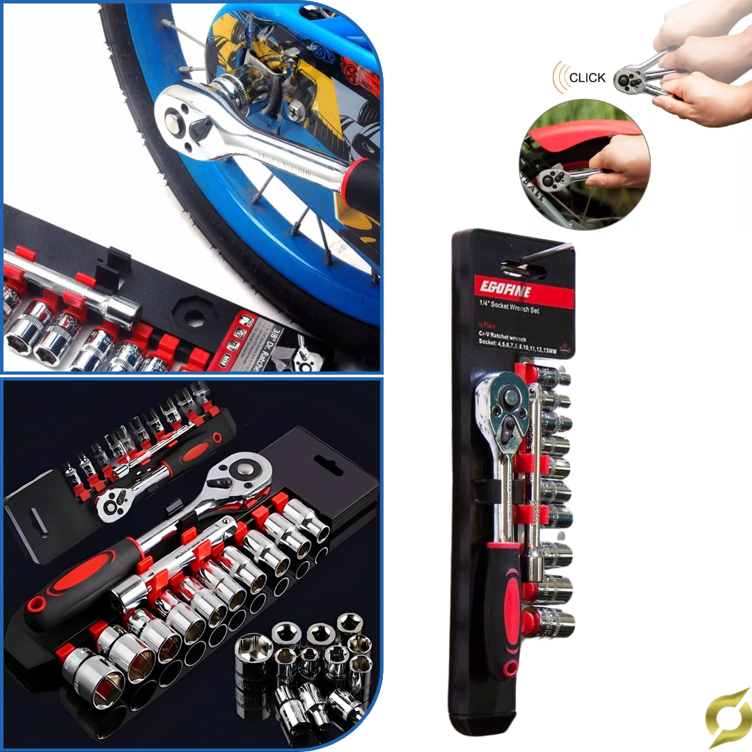 Straus Tech dugókulcs készlet 1/4" 12 részes