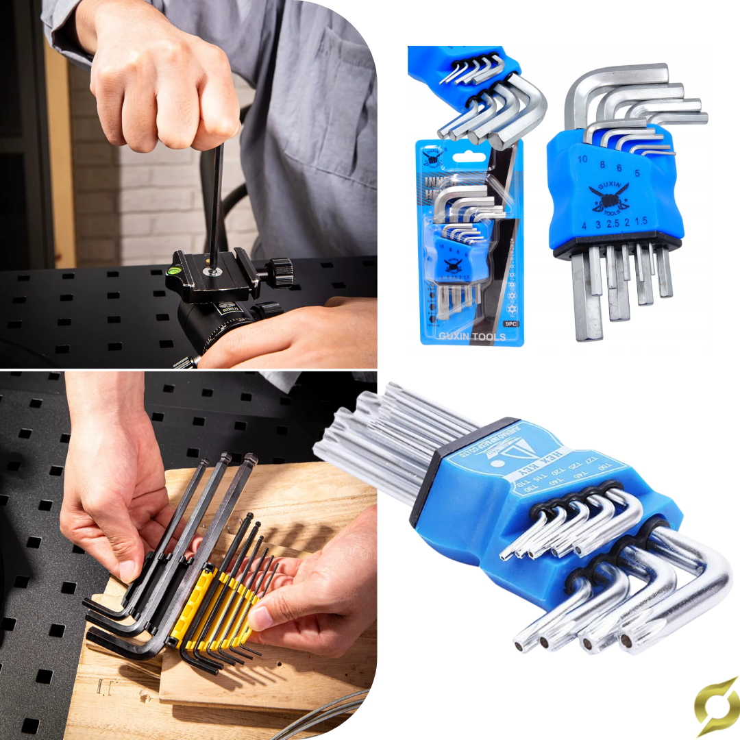 Imbuszkulcs készlet, 9 részes