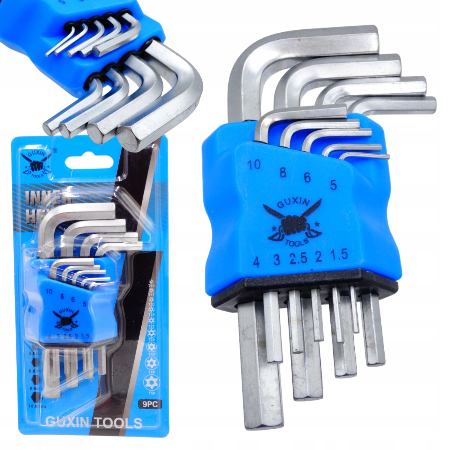 Imbuszkulcs készlet, 9 részes