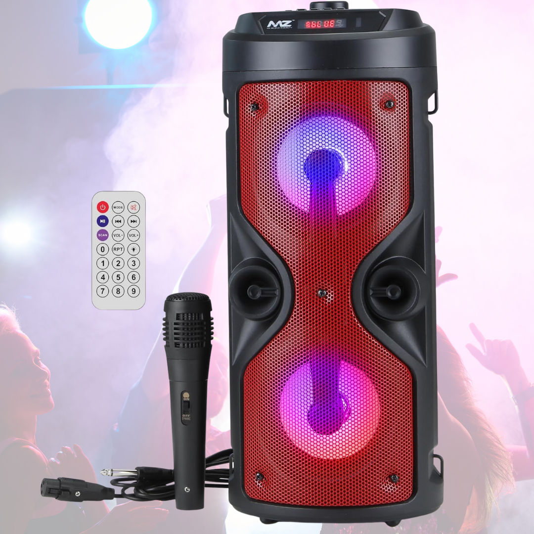 Bluetooth hangszóró mikrofonnal, távirányítóval és fogantyúval