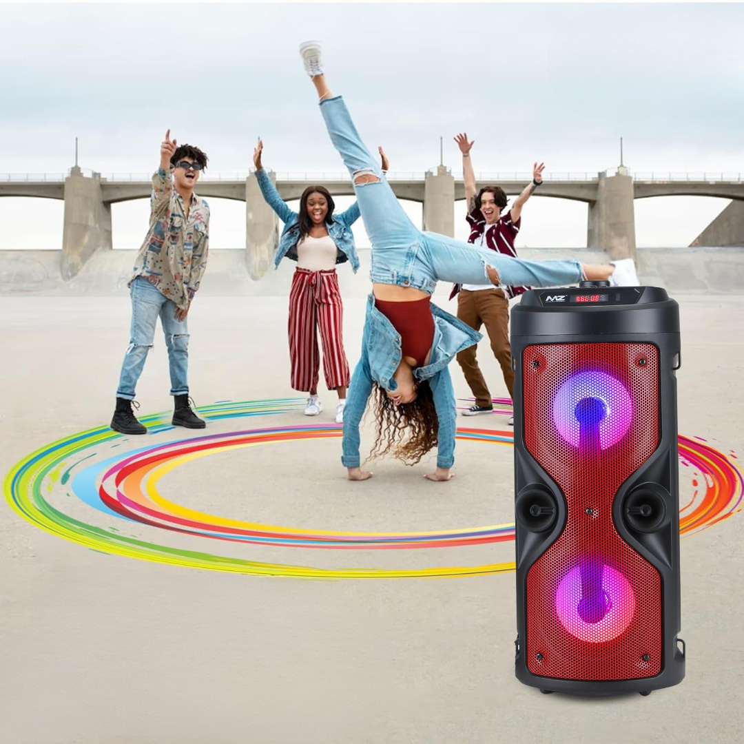 Bluetooth hangszóró mikrofonnal, távirányítóval és fogantyúval
