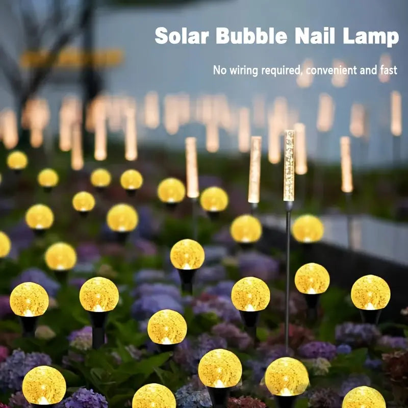 NAPVILÁGÍTÓ KERTI TŰCSÚKOK LED GÖMBBEL 10 DB