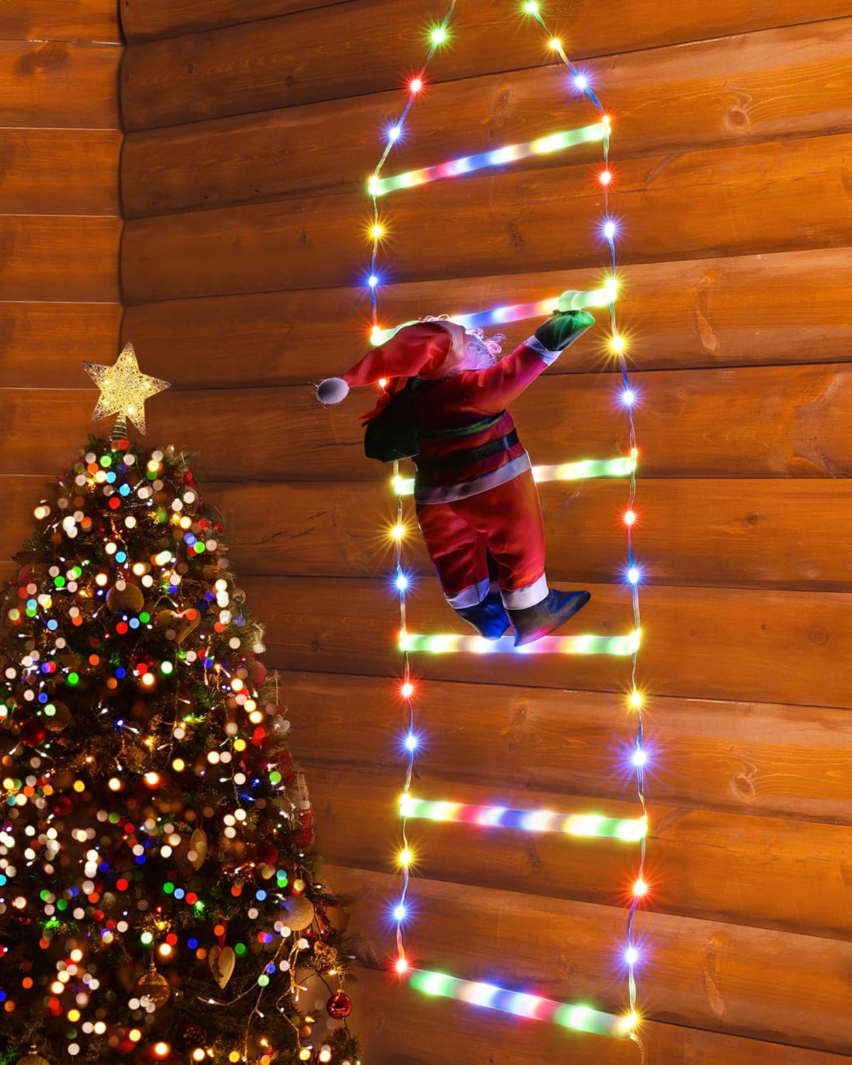 Mikulás a LED létrán