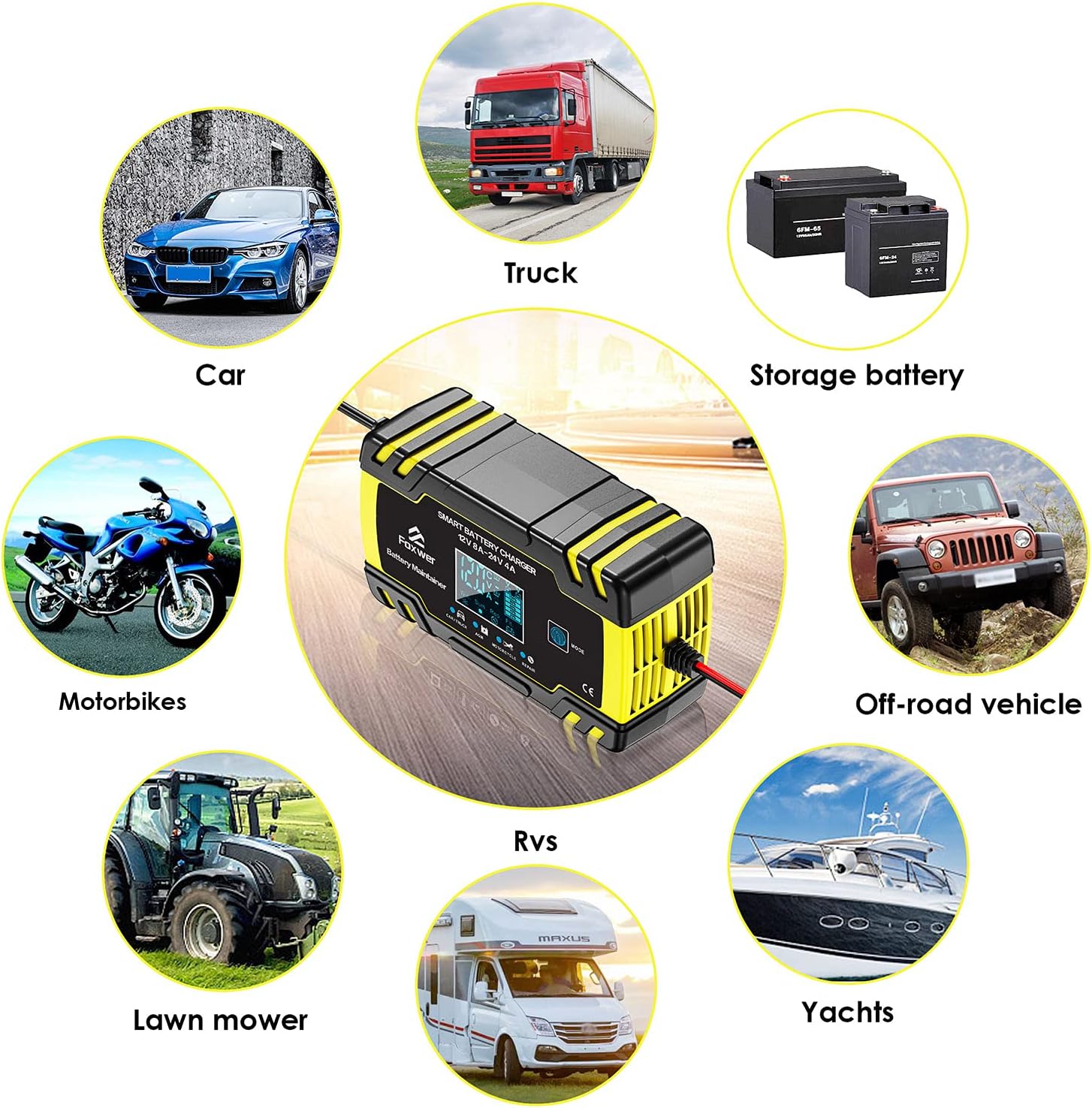 OKOS TÖLTŐ 12V/24V-OS AKKUMULÁTOROKHOZ