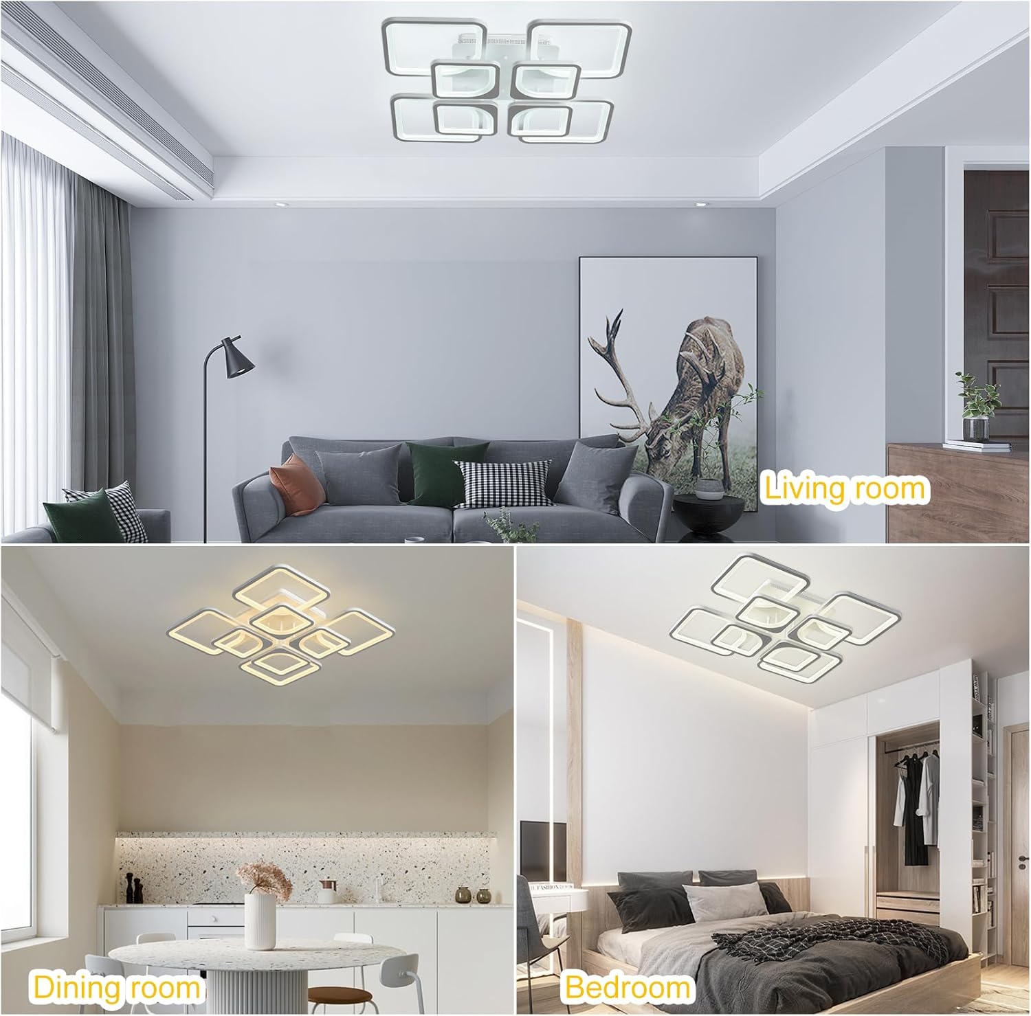 Luxus LED mennyezeti lámpa 8 részből - 90 W