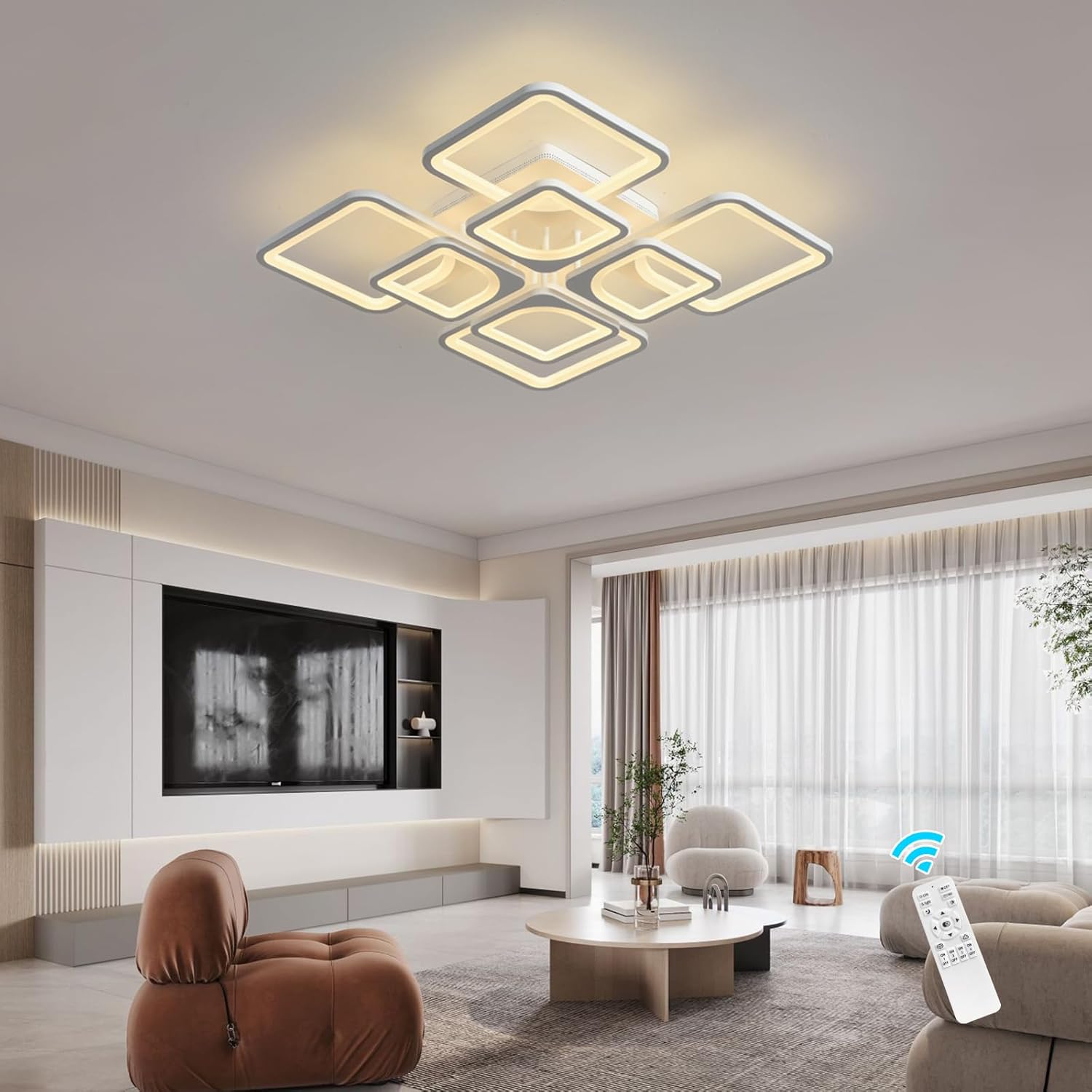 Luxus LED mennyezeti lámpa 8 részből - 90 W